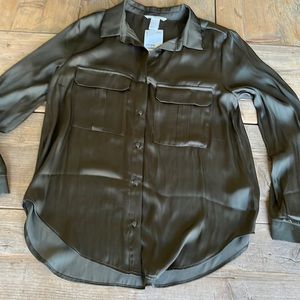 H & M NWT olive top